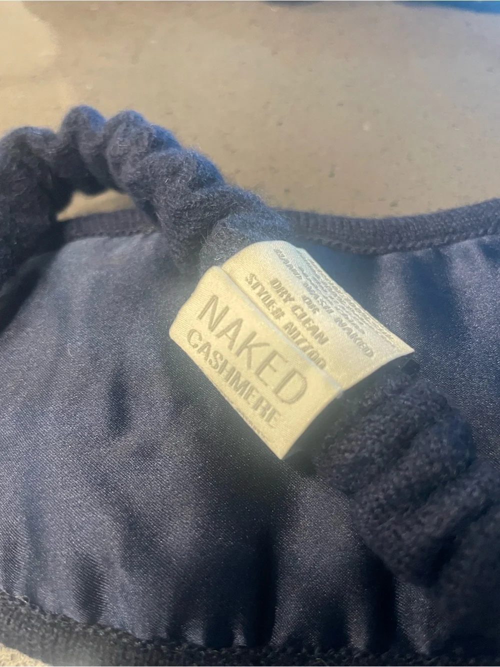 Naked Cashmere Travel Set Blanket Sleep Mask Dark Navy